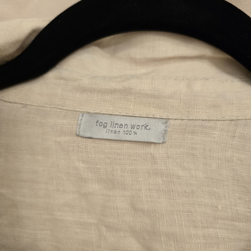 Fog linen work biege top - Picture 4 of 7